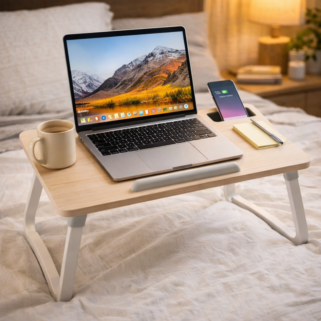 Los mejores escritorios portátiles para dormitorio — Trabaja, estudia o cena sin ocupar espacio (Guía 2026)
