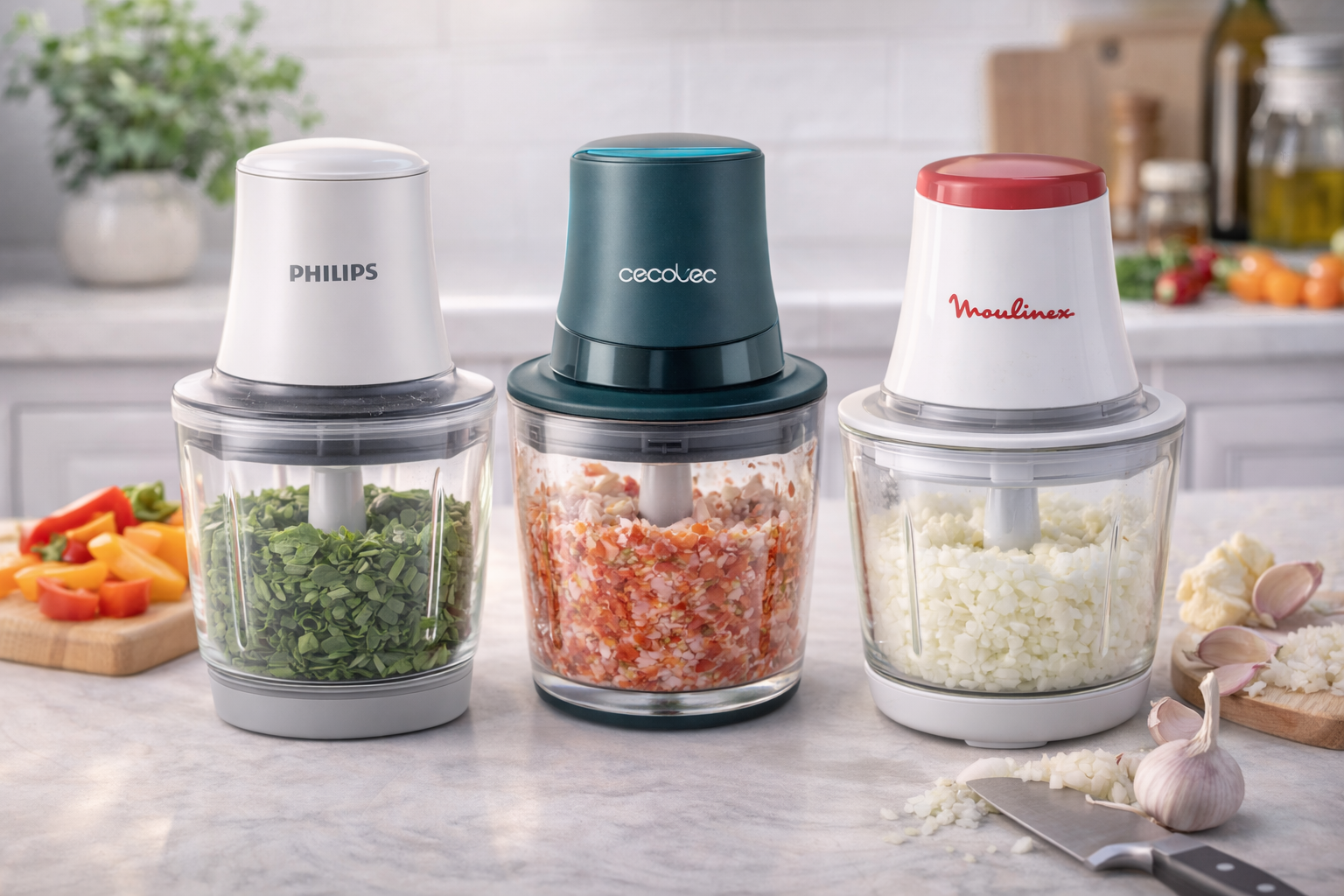 Las mejores picadoras eléctricas — Pica, tritura y ahorra tiempo en la cocina (Guía 2026)